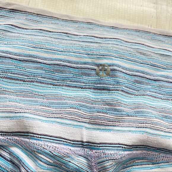Lululemon wunder under pant (hi-rise) 29” in wave twist lilac caspian blue Sz 6 - Picture 8 of 8